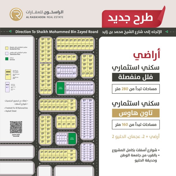 For sale residential lands, a ground and two-storey building permit, in Al Helio 2 - Ajman-1